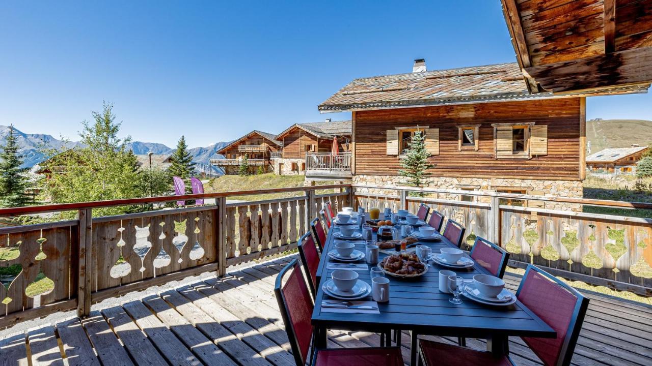 Madame Vacances Les Chalets De L'Altiport Alpe d'Huez Buitenkant foto